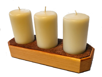 Rustic Three Place Candle Holder