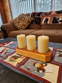 Rustic Three Place Candle Holder