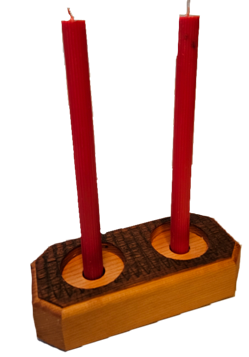 Rustic Three Place Candle Holder