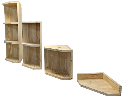 Corner Shelf – Four Shelf