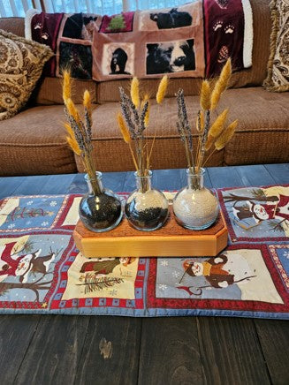 Rustic Three Place Candle Holder