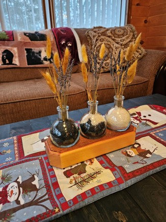 Rustic Three Place Candle Holder